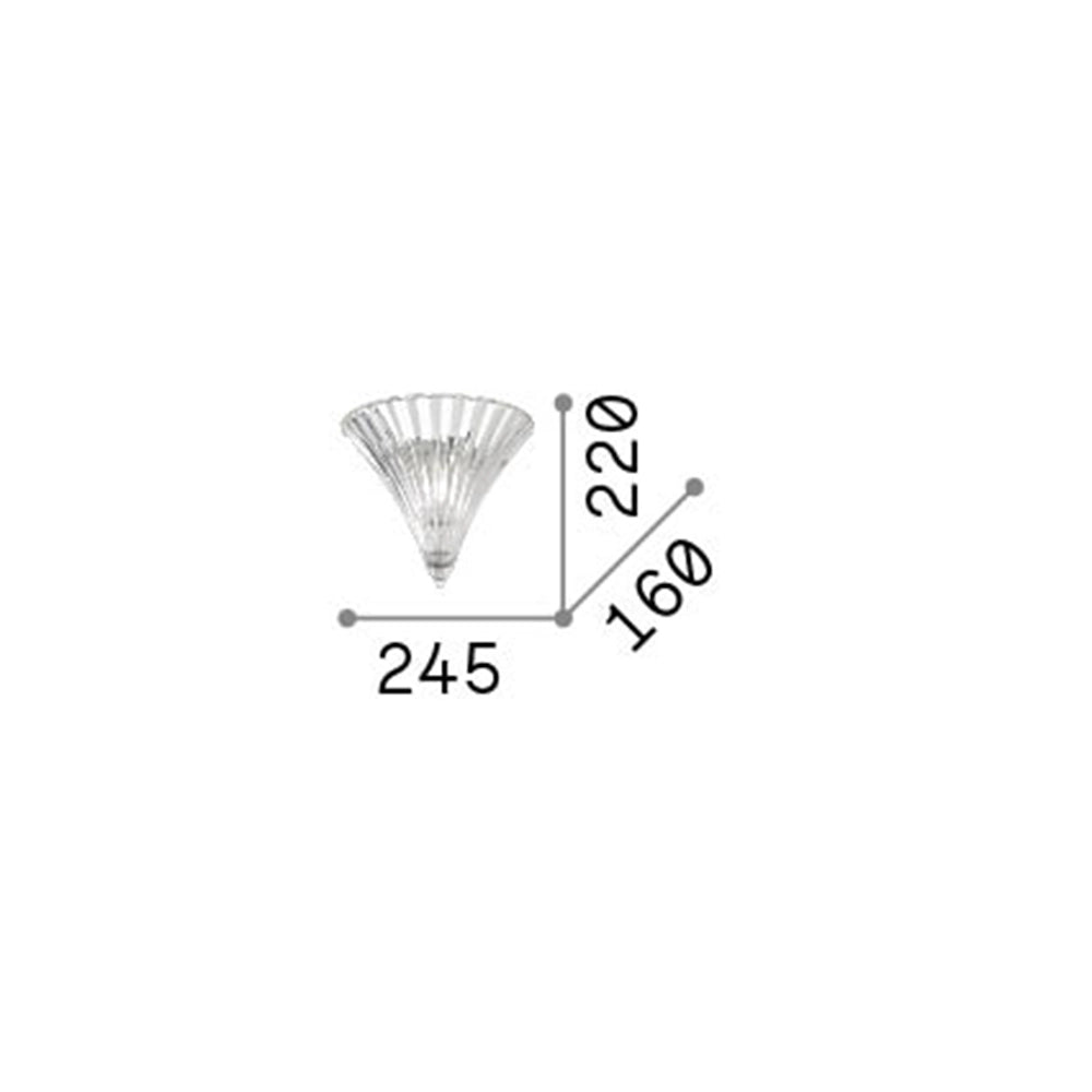 Applique Classica Santa Vetro Oro 1 Luce E14 Small