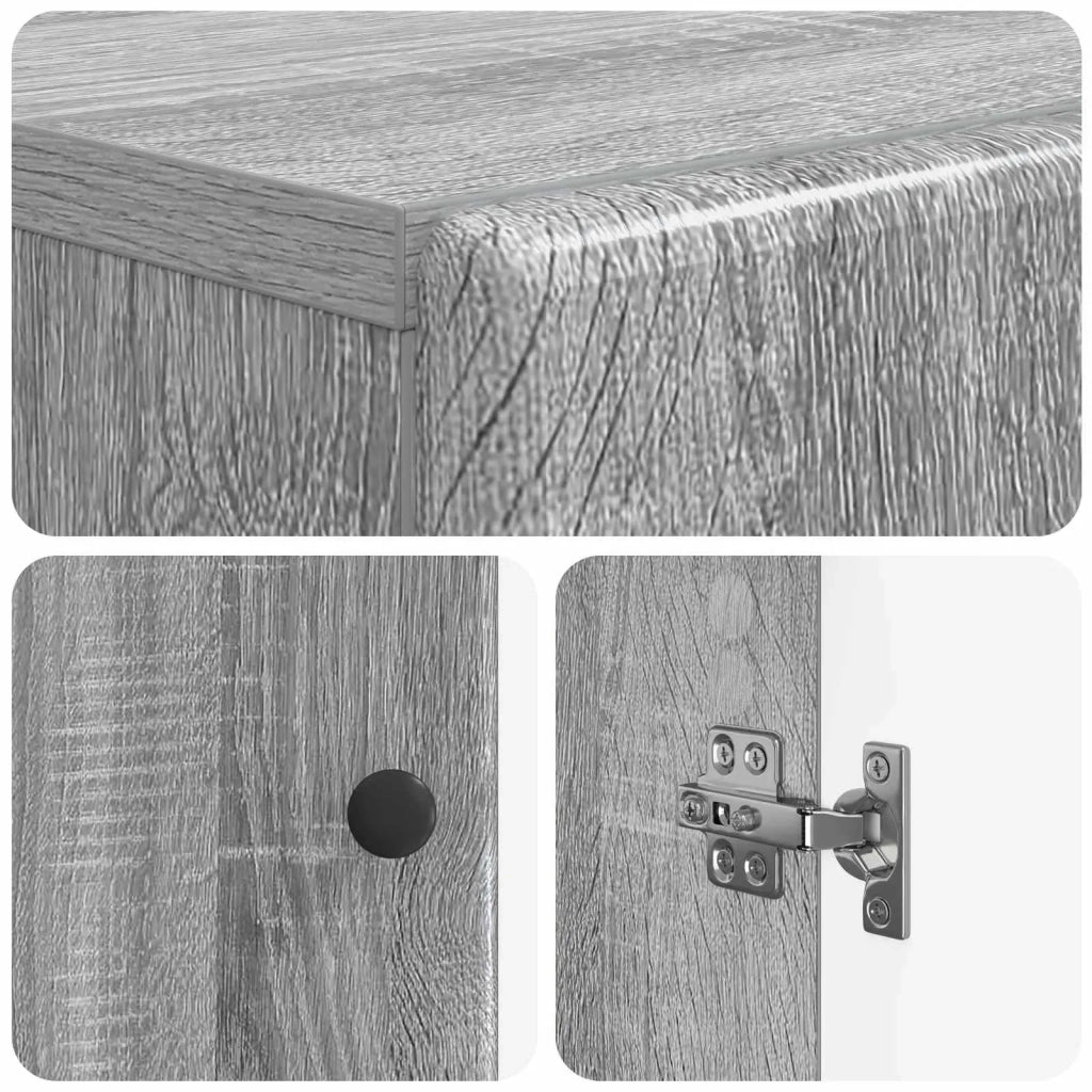Mobiletto da Bagno BREDA Sonoma grigio 30 x 31 x 80 cm 897491