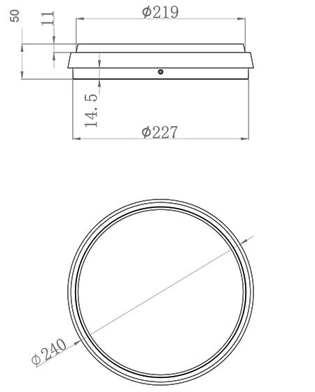 Plafoniera LED Olly in Alluminio e Policarbonato Nero 23W 2700lm 3000K IP54 Lampada da Soffitto Design Moderno Codice Prodotto 3315-61-101