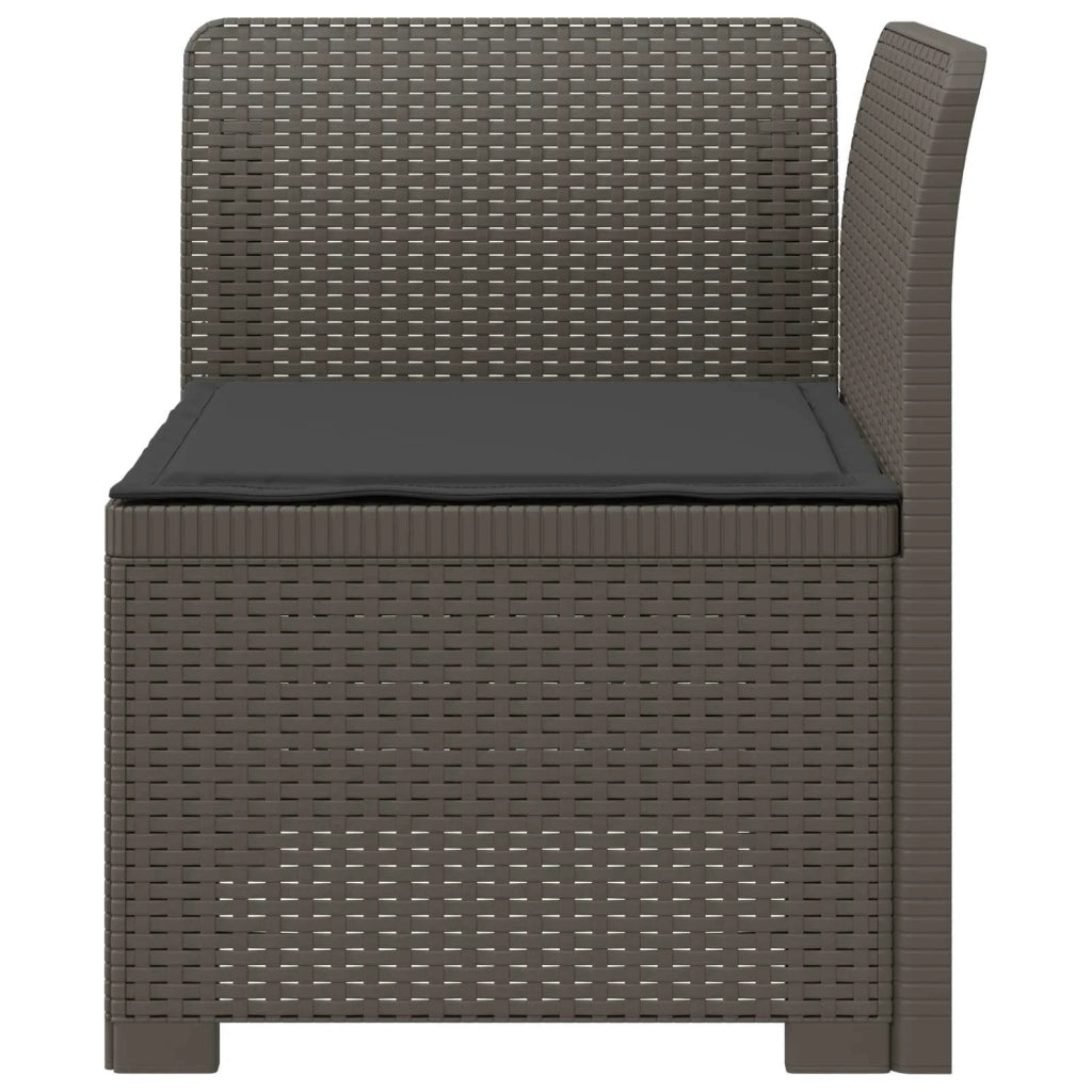 Divano da Giardino a 1 Posto con Cuscino Aspetto Rattan PP 8011829