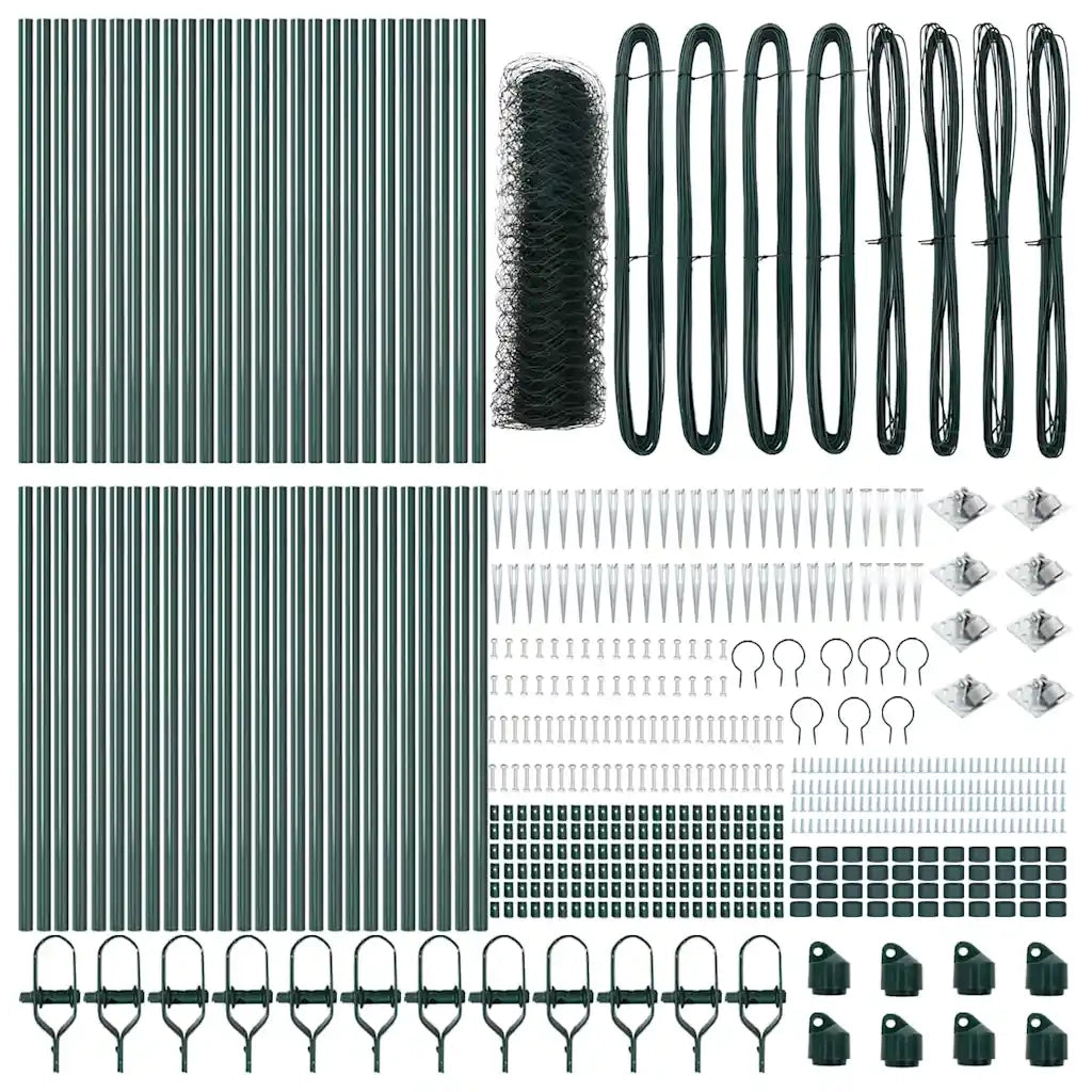 Palo della recinzione Verde 100 x 0,4 m (rete 50 mm)