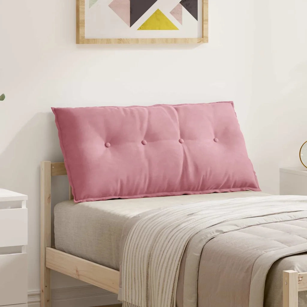 Cuscino per Schiena Rosa 100 x 50 cm Tessuto in Cords 42014765