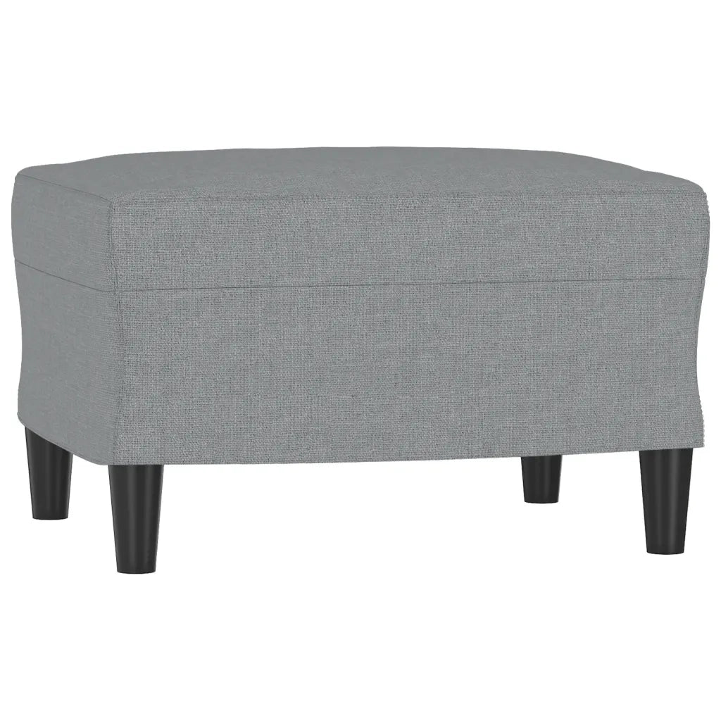 Set di Divani 4 pz con Cuscini Grigio Chiaro in Tessuto