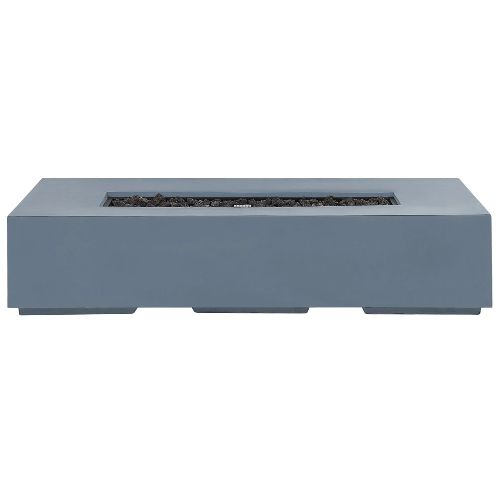Stufa da esterno a propano grigio 143 x 71 cm con braciere rettangolare