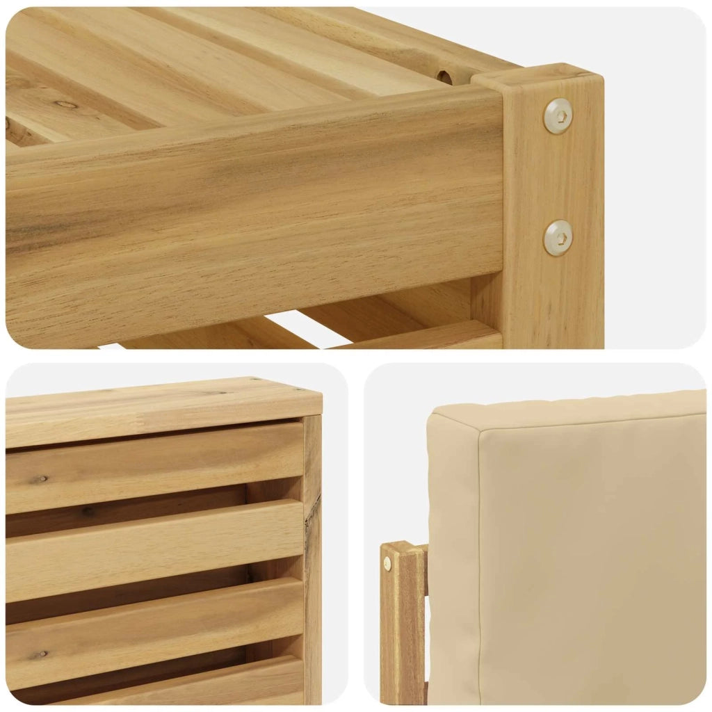 Set di divani da esterno 10 pcs Bianco e Beige 3392593