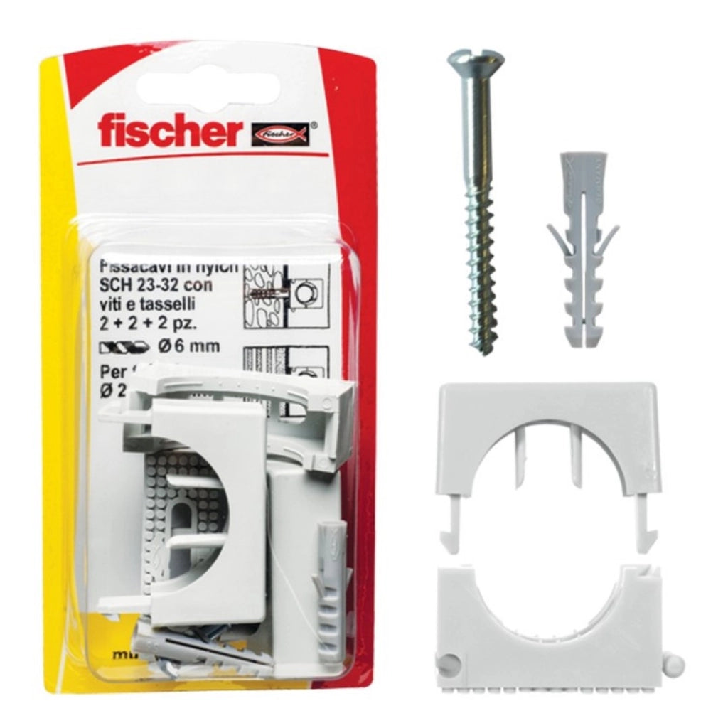 Fissacavi Nylon Sch 1216 K Set 5 Pezzi - Fischer