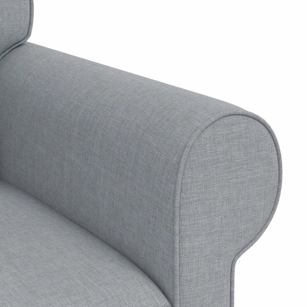 Divano Grigio chiaro 215 x 82 x 80 cm Tessuto 42024313