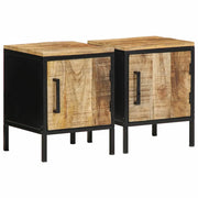 Armadio da Notte 2 pcs Marrone e Nero 30 x 30 x 40 cm 4019640