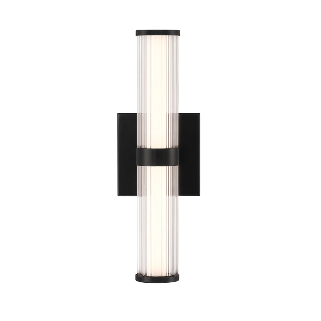 Applique LED esterna Fayton nera 35cm 14W 3000K IP44