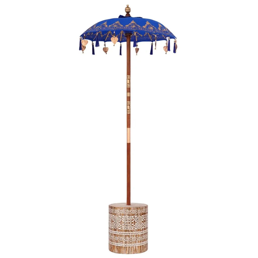 Ombrello balinese con base Blu 95 x 95 x 260 cm 3356911