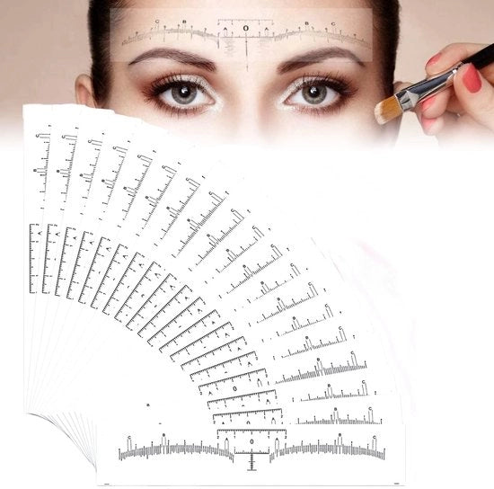 Set di adesivi per sopracciglia 50 pezzi - false tattoo - estensione naturale delle sopracciglia - applicatore - attrezzo per la cura della pelle - design preciso - adesivi per sopracciglia