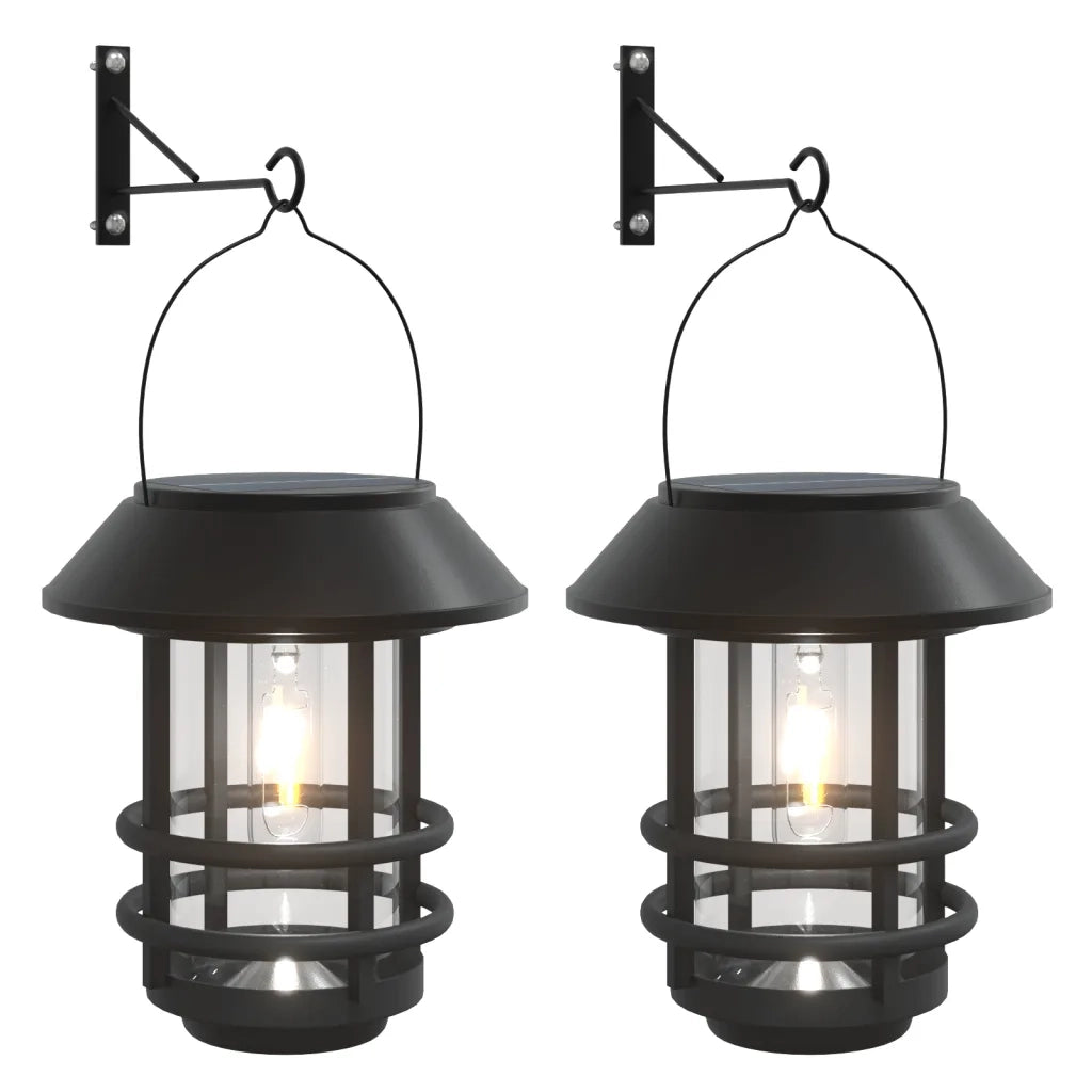Lanterne Solari da Parete per Esterni 2 pz Bianche 4008187