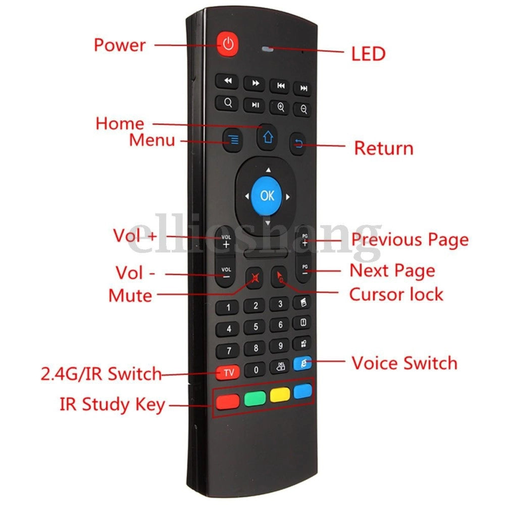 Trade Shop - Mouse E Tastiera Telecomando Per Android Tv Box Mx 3 U5e7 2.4ghz Senza Fili -