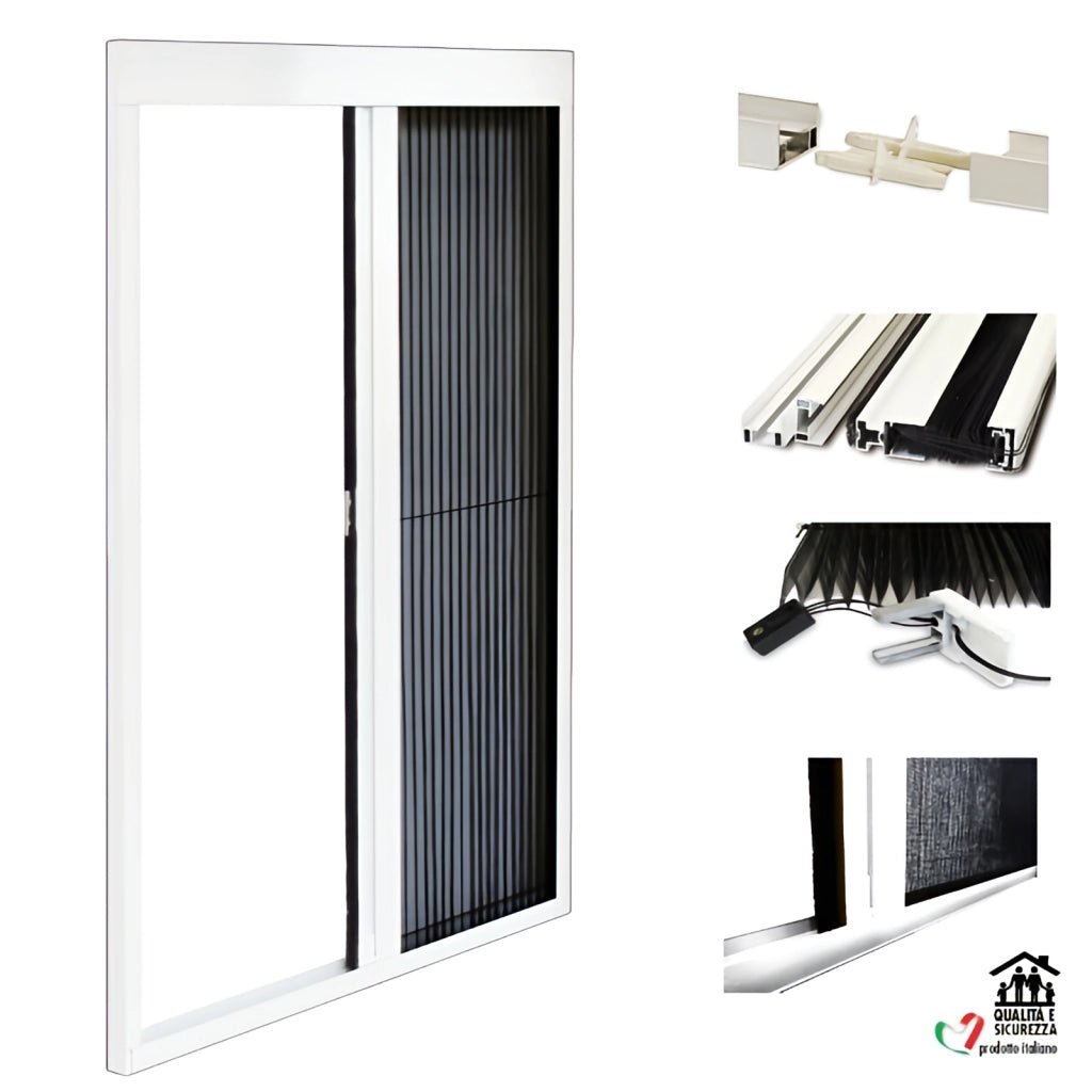 ZANZARIERA IRS OPERA PLISSE 120X240 CM ORIZZONTALE MARRONE