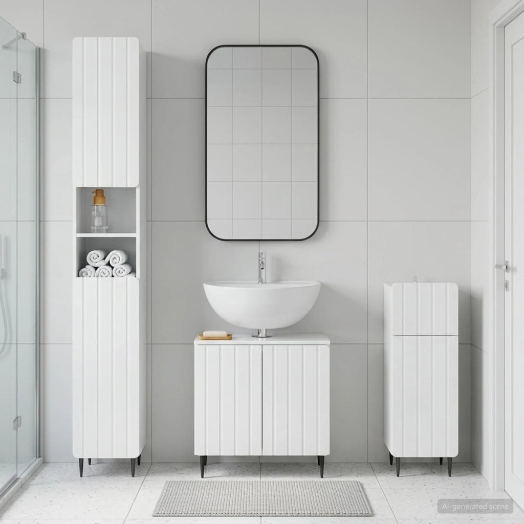 Set di armadietti da bagno in 3 pezzi ZWOLLE 3417841