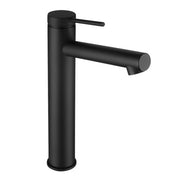 Miscelatore lavabo alto in ottone nero opaco con leva monocomando slim Alba