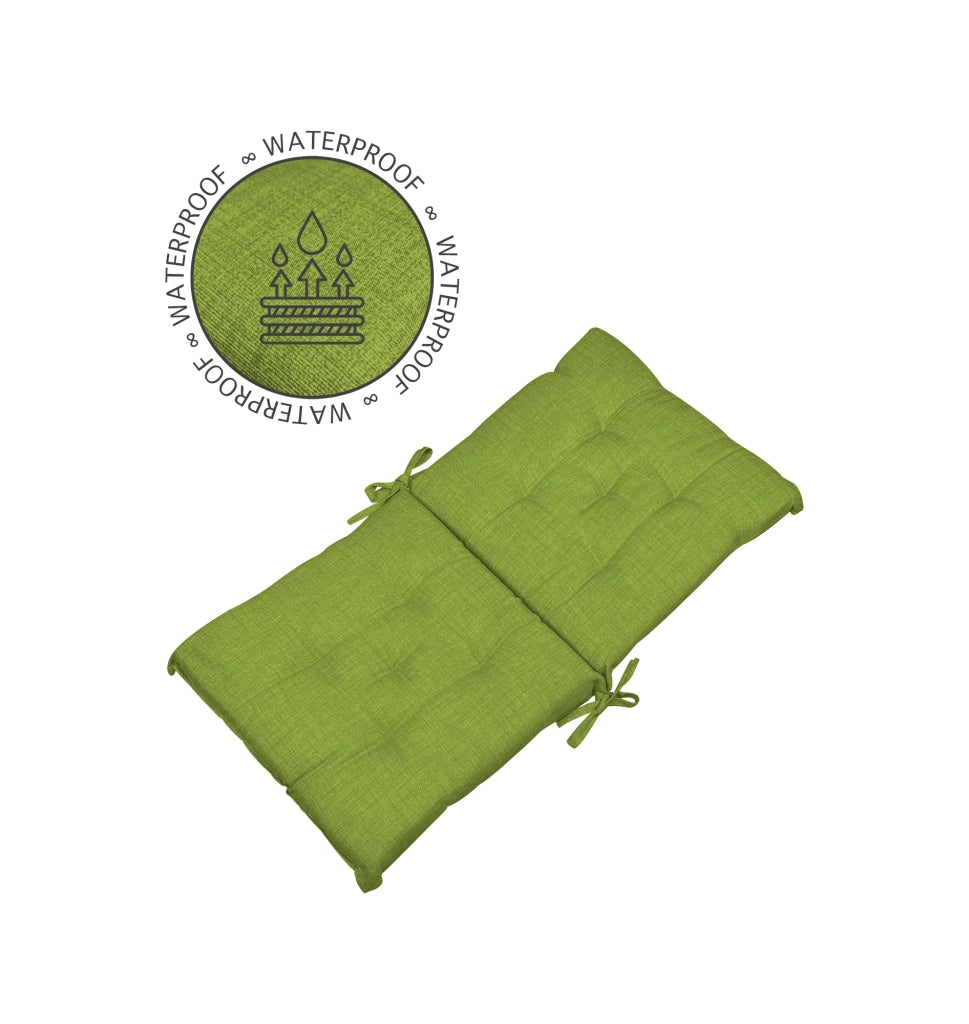 Set Cuscini Sedia Con Schienale Imbottiti Con Laccetti Banda Elastica 40 x 80 Cm Verde - 6 Pezzi