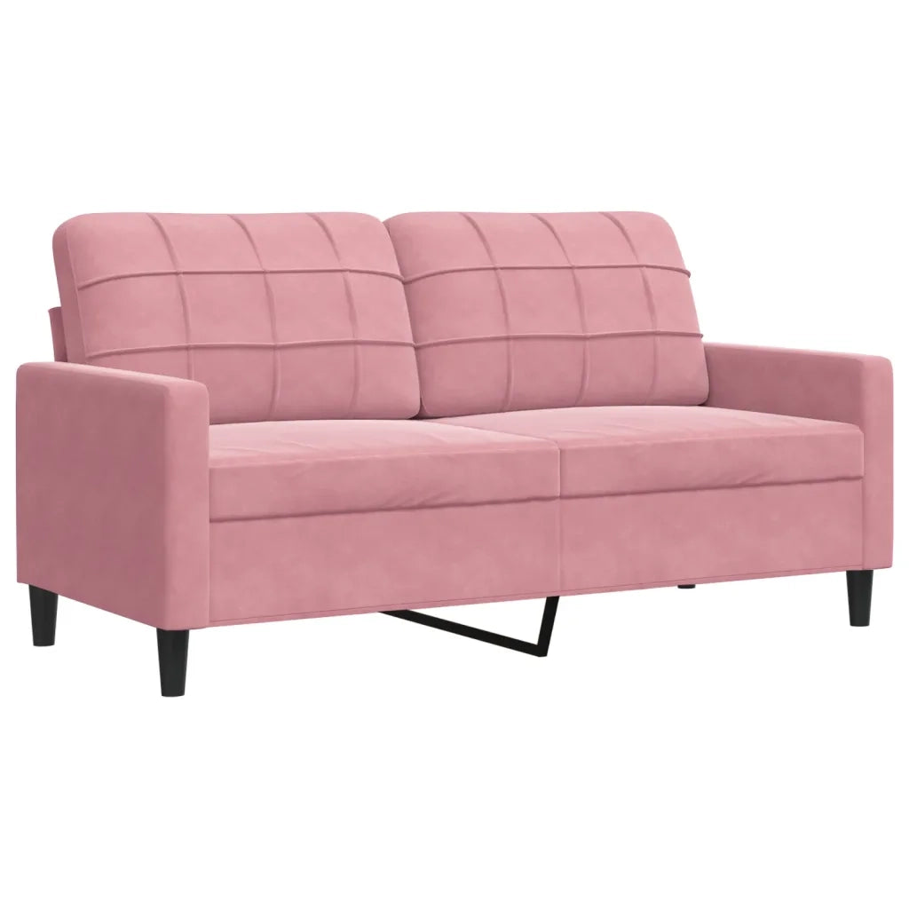 Set di Divani 3 pz con Cuscini e Rinforzi rosa in Velluto 3278454