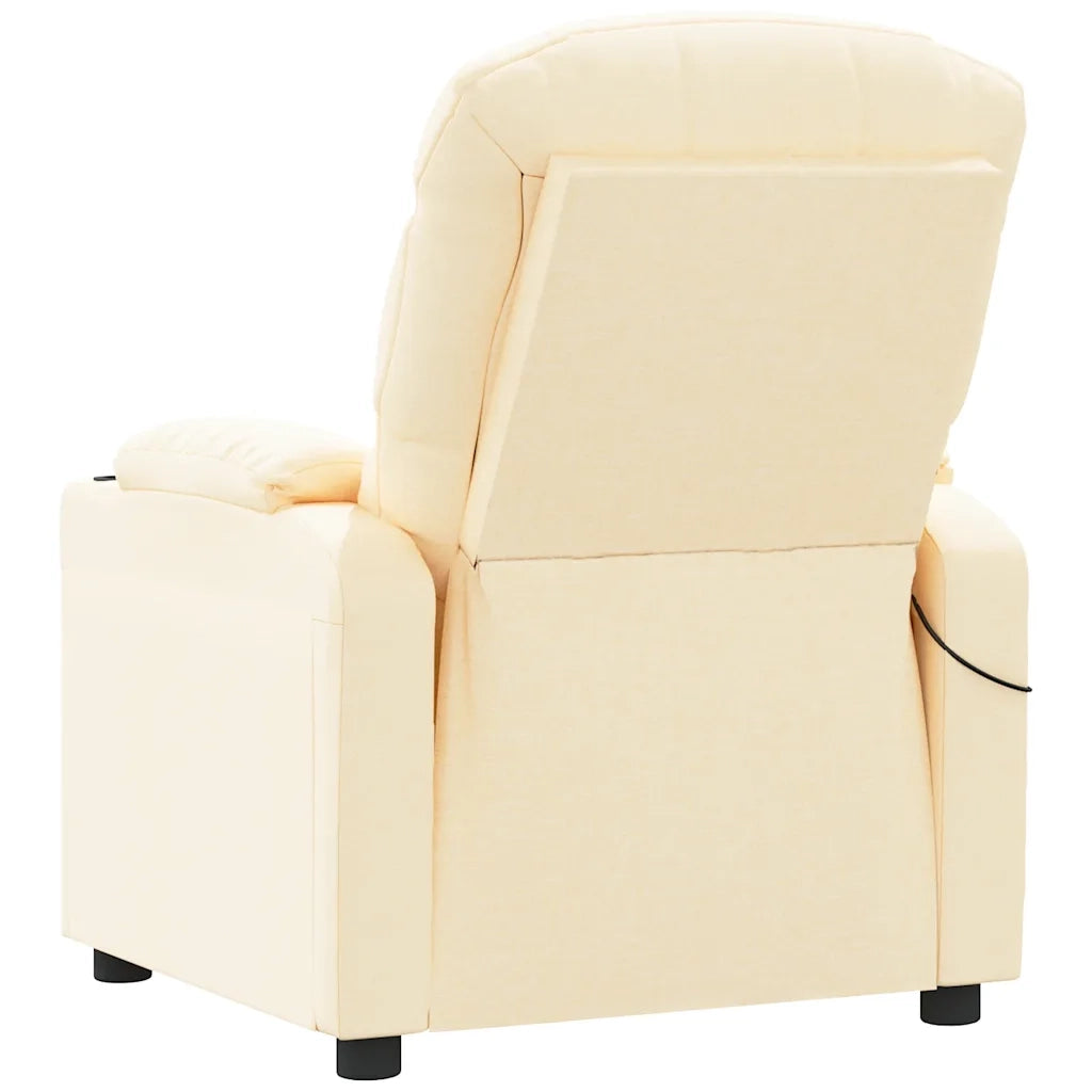Poltrona Massaggiante Crema in Tessuto 348091