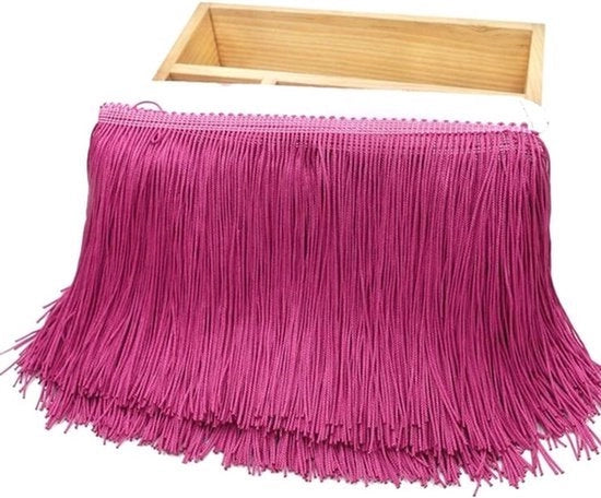Franji Decorativi per DIY - Rosso 2 Metri 15 cm Frange a Spazzola Bordo Frangia Nastro Taglio Bordo Decorativo Bordo Sieristico Bordo da Ballo Abbigliamento Costumi Attrezzi per la Sartoria Decorazione