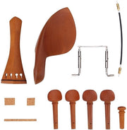 Set di accessori per violino in legno di jujube - Staartstuk/Endpin - Pulegge di regolazione - Supporto - Duraturo e affidabile