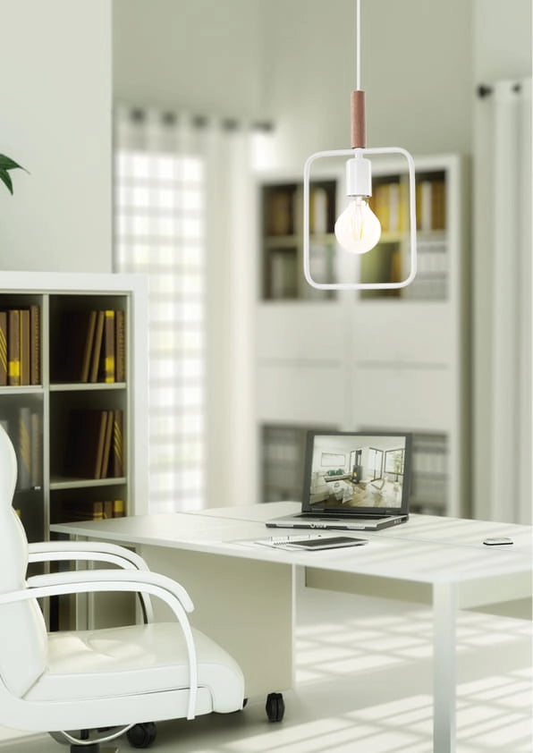 Candellux Frame lampada a sospensione bianca E27 60W