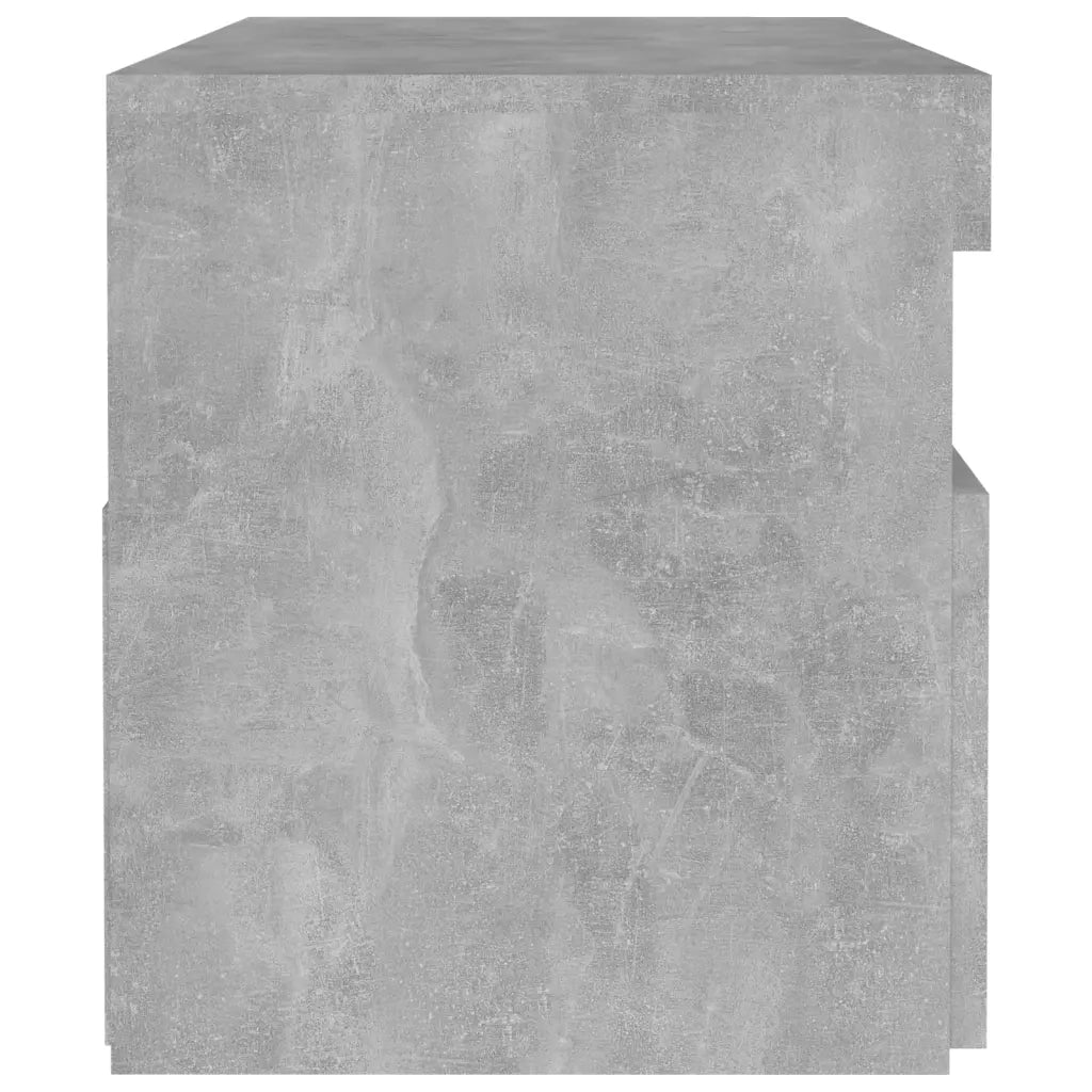Comodino con Luci LED Grigio Cemento 60x35x40 cm 3082782