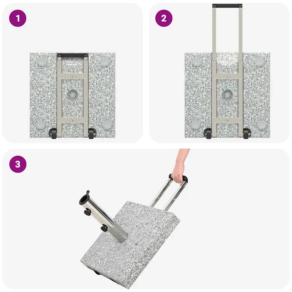 Base per ombrellone-Supporto per ombrellone Grigio 41 x 41 x 37 cm Granito