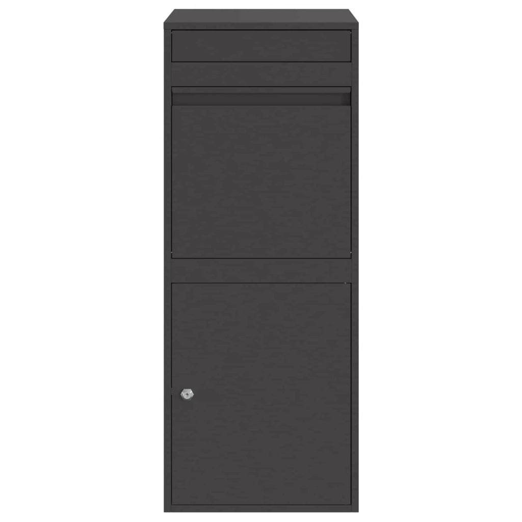 Cassetta per pacchi con porta Nero 41 x 38 x 103 cm Acciaio 874933