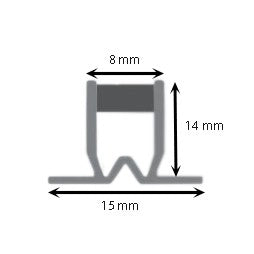 Giunto di dilatazione in plastica 2 metri : Modello - 10X8MM TRASPARENTE