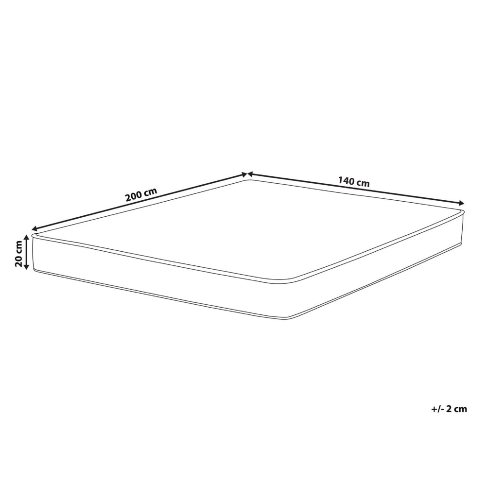 Coprimaterasso per materassi ad acqua cotone bianco 140x200x20cm