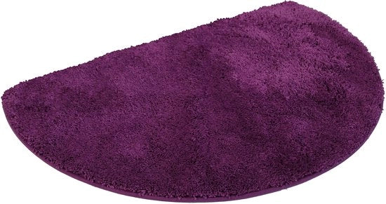 Douchemat aubergine, microvezel, 50x80 cm, forma a metà circolare, codice J-10005/101