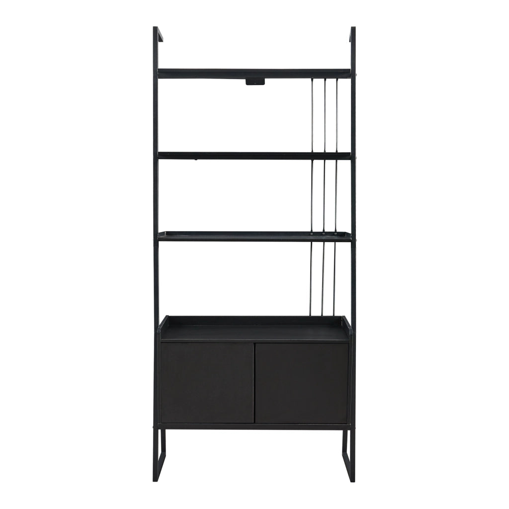 Set Storfjord Composto di 3 Scaffali a Scala - Nero [en.casa]