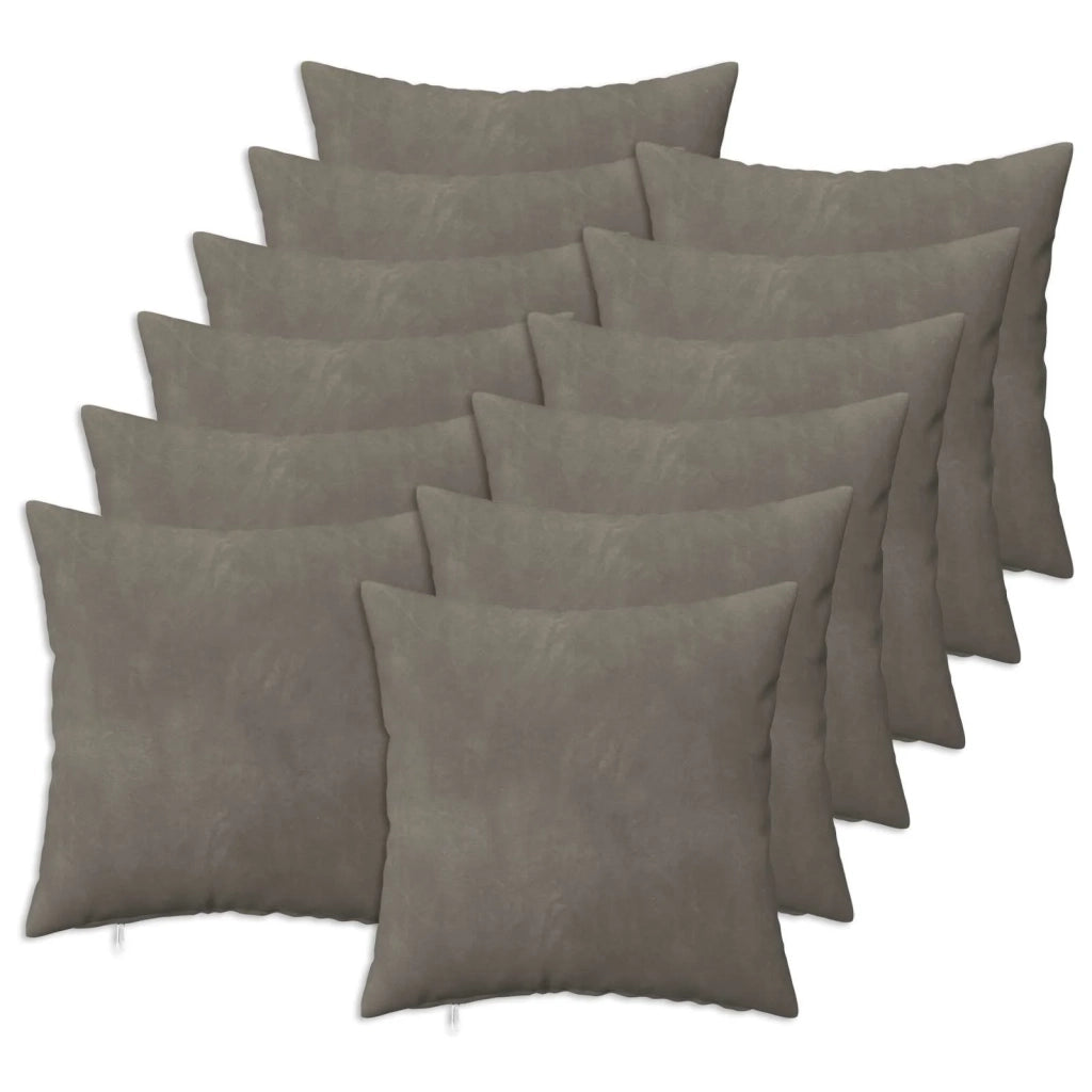 Federa 12 pcs HEERLEN Grigio Chiaro 40 x 40 cm Velluto 908358