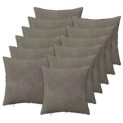 Federa 12 pcs HEERLEN Grigio Chiaro 40 x 40 cm Velluto 908358