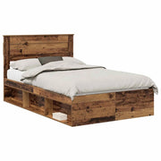 Letto matrimoniale | Letto per adulti | Struttura del letto Legno vecchio 120 x 190 cm Pino massello