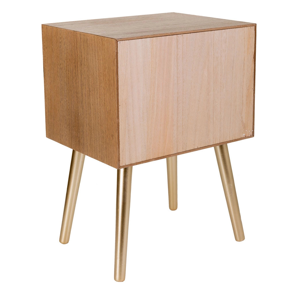Comodino in legno marrone 44,5x35x61