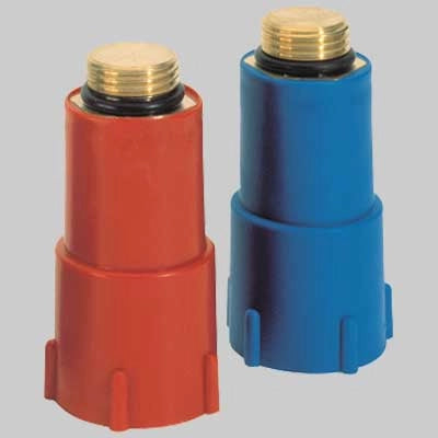 TAPPO PROVA IMPIANTI CON FILETTO IN OTTONE  1/2 Blu     MADE IN ITALY