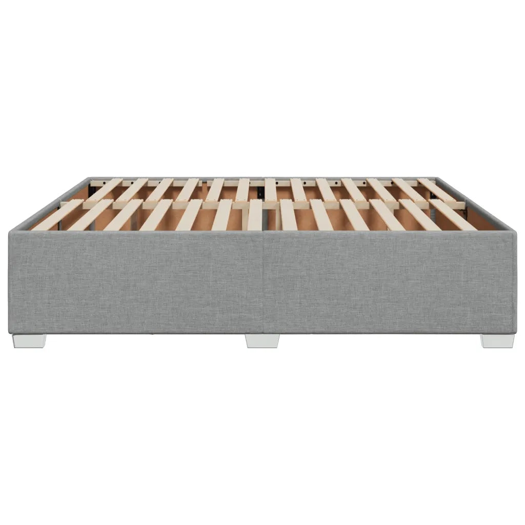 Letto matrimoniale | Letto per adulti | Giroletto senza Materasso Grigio Chiaro 200x200 cm Tessuto