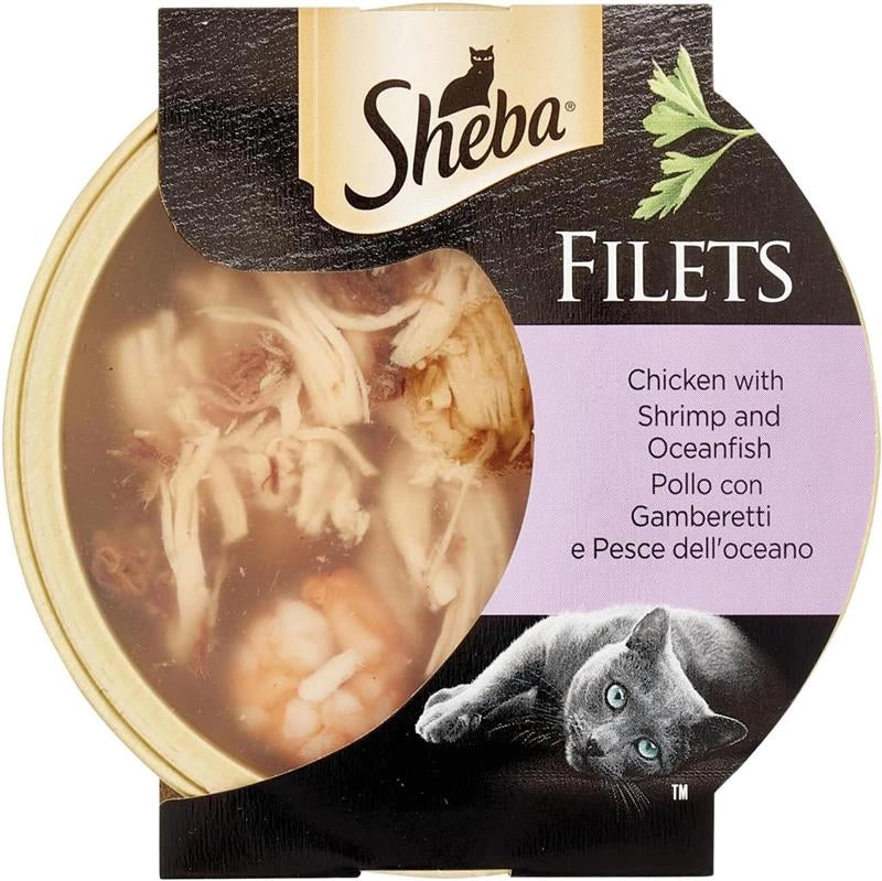 SHEBA FILETS POLLO GAMBERETTI E PESCE DELL' OCEANO  60 G