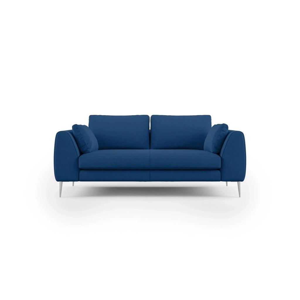 Plano Divano moderno in microfibra tecnica smacchiabile T11 216 cm blu