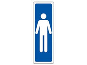 TARGHETTA ADESIVA FIGURA UOMO- - cm.5X15h. - 10 pezzi