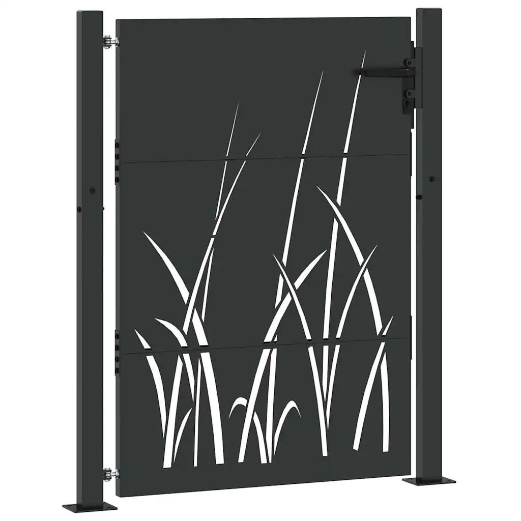 Cancello da giardino con blocco Nero 110 x 130 cm CFW5828068