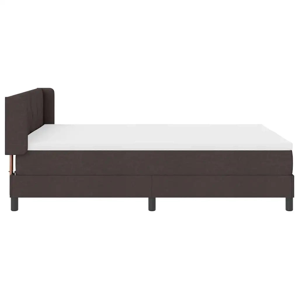 Letto a molle con testiera Marrone Scuro 200 x 160 cm Tessuto 3341177