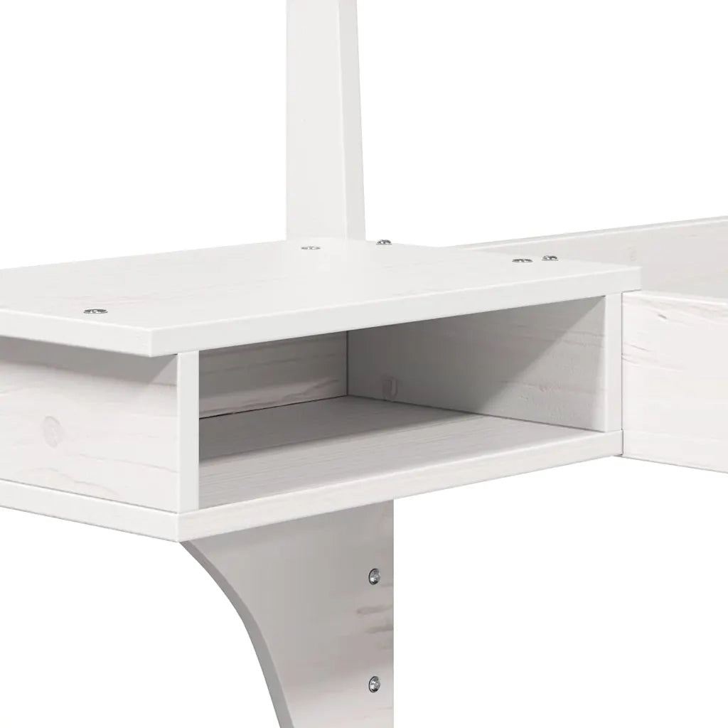 Struttura del letto Bianco 75 x 190 cm Pino massello 873473