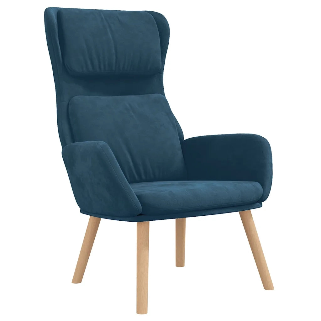 Poltrona Relax Blu in Velluto 341361