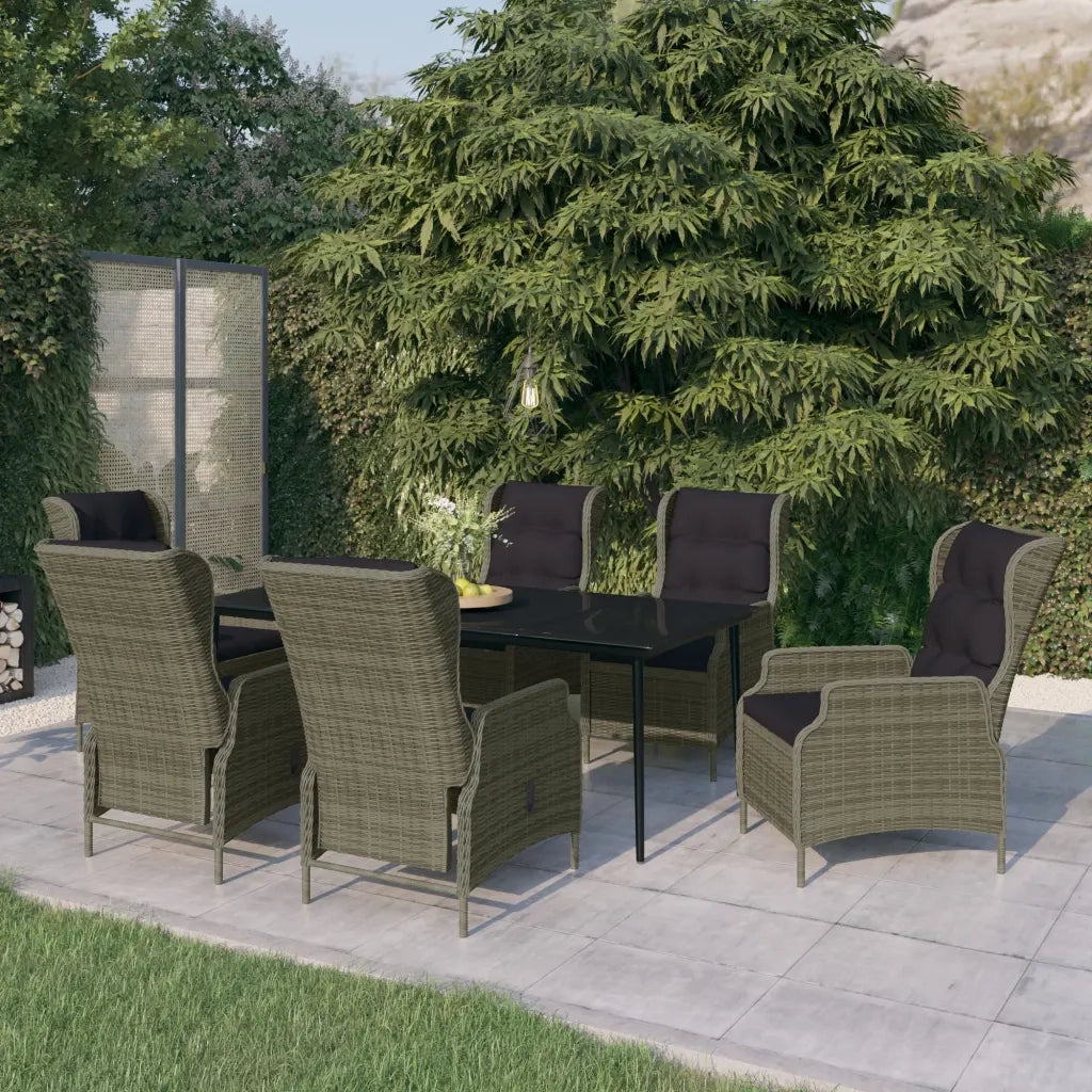 Set da Pranzo da Giardino 7 pz Marrone 3099671