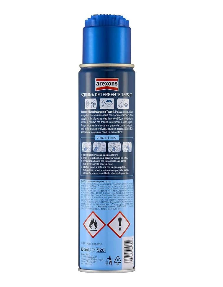 SCHIUMA DETERGENTE TESSUTI AREXONS 400 ml - AREXONS