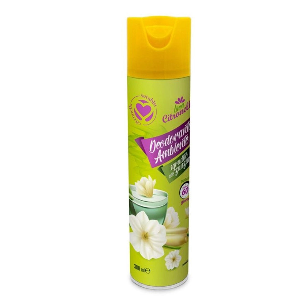 Trade Shop - Set 24pz Deodorante Per Ambiente Citronella Spray Da 300ml Sgradito Alle Zanzare 023335 -