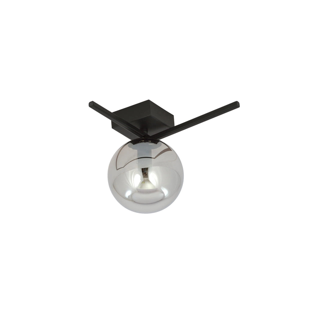 Plafoniera Emibig Imago 1 luce E14 nero grafite metallo